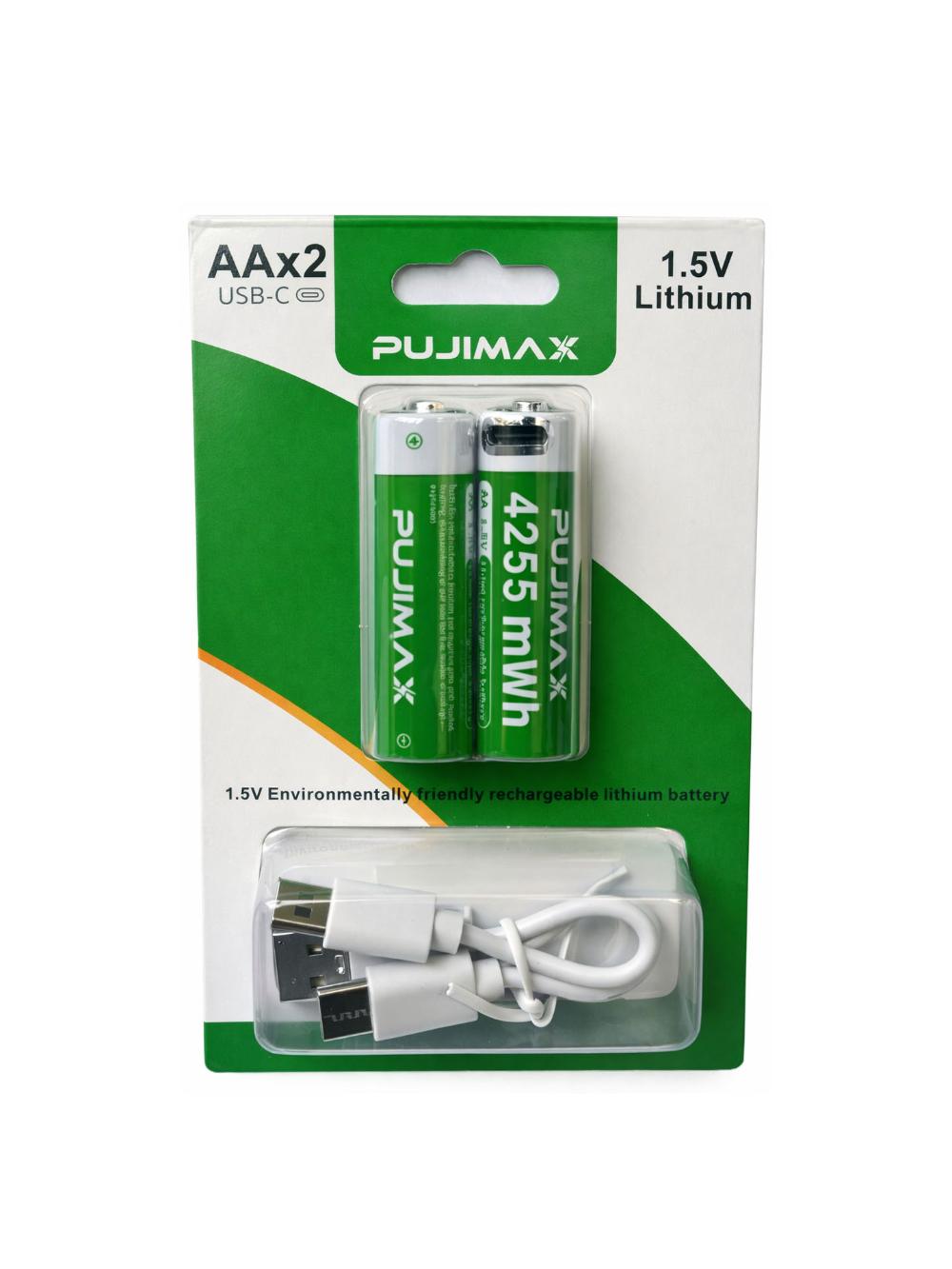 Pujimax AA akkumulyatorli batareykalar 4255mWh 1
