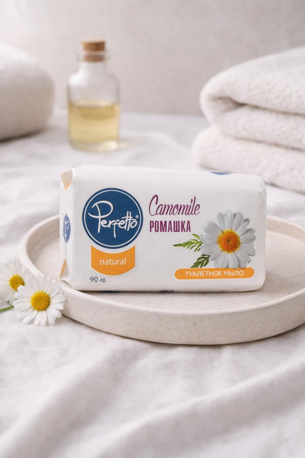 Туалетное мыло 90 грамм Perfetto Ромашка 1