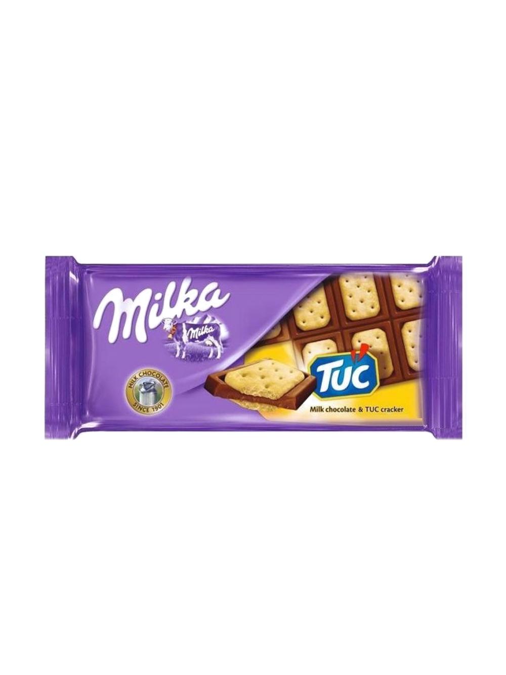 Шоколад молочный Milka TUC с соленым крекером Тук, 100 гр 1