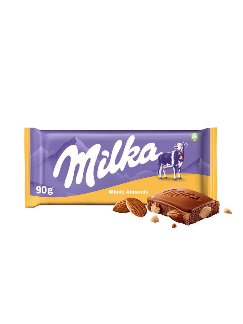 Молочный шоколад Milka Alpine с цельными миндальными ядрами, 100 г 1