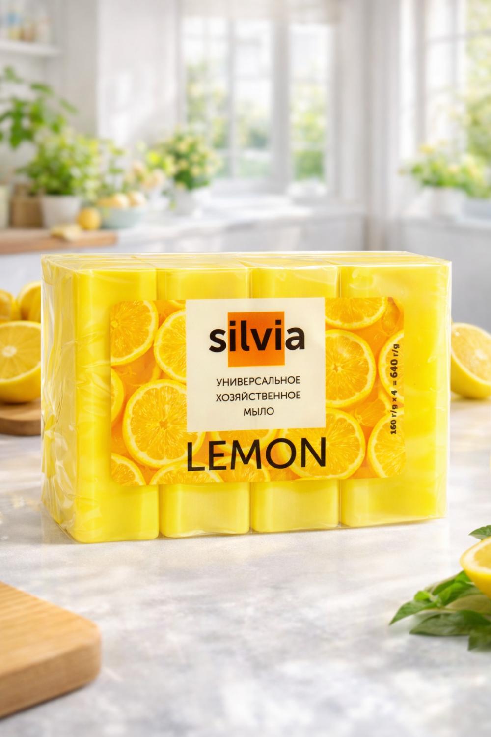 Silvia xo'jalik sovuni Limon 4x160 gramm 1