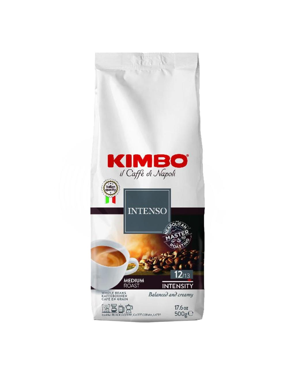 KIMBO INTENSO 500 g BNS Kimbo Intenso donli qahva, arabika va robusta aralashmasi 80/20, kuchli, biroz achchiq ta’mga ega, 500 g, 014092 1