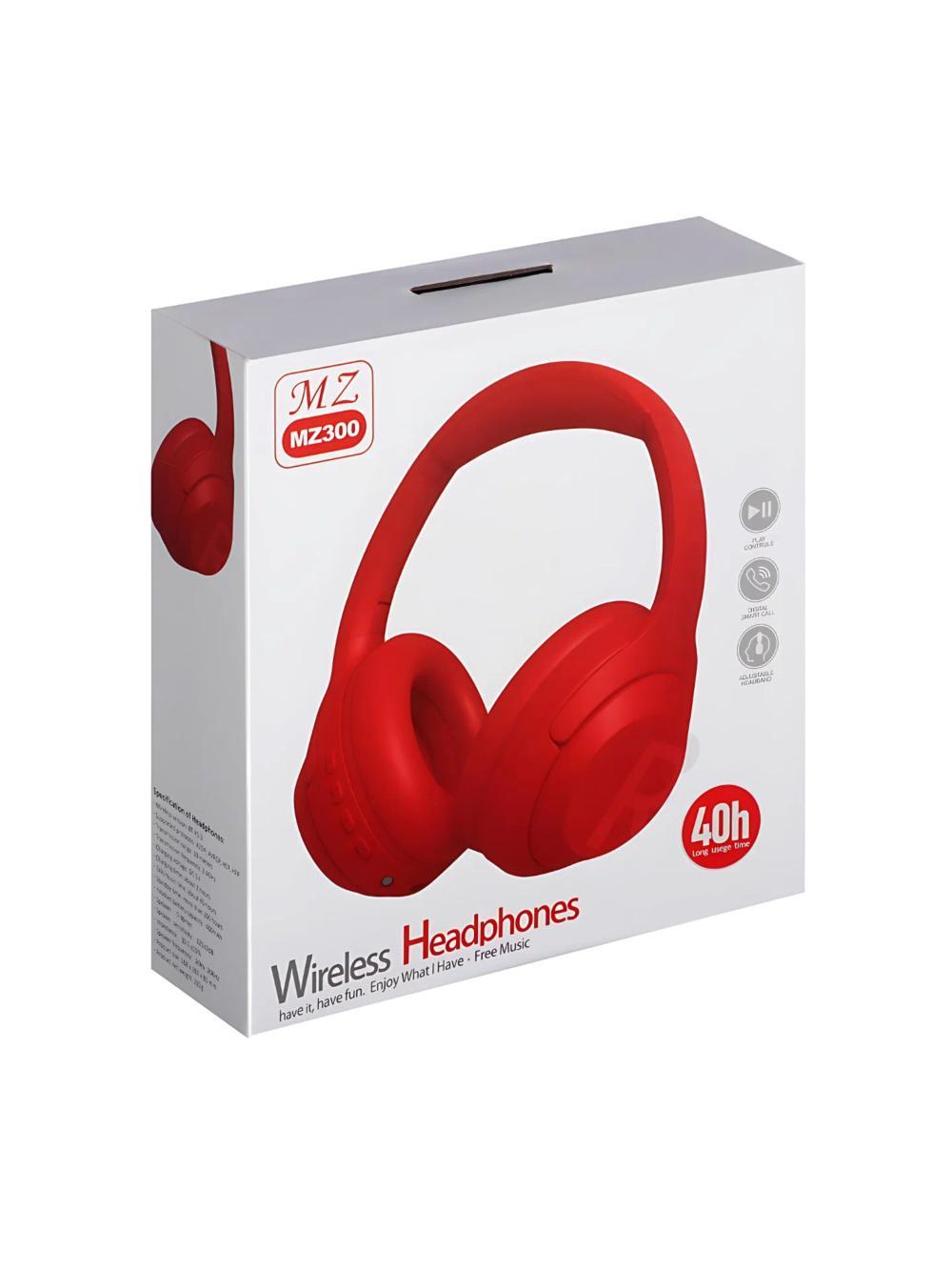 Наушники беспроводные, полноразмерные, MZ300, Bluetooth 5.3, с микрофоном, 400 мАч. Красные 2