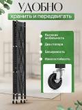 Напольный металлический стеллаж на колесиках, со складными полками, для кухни, 3 полок 2