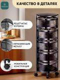 Металлический стеллаж с выдвижными ящиками, для дома и кухни - Серый,5 полки 2