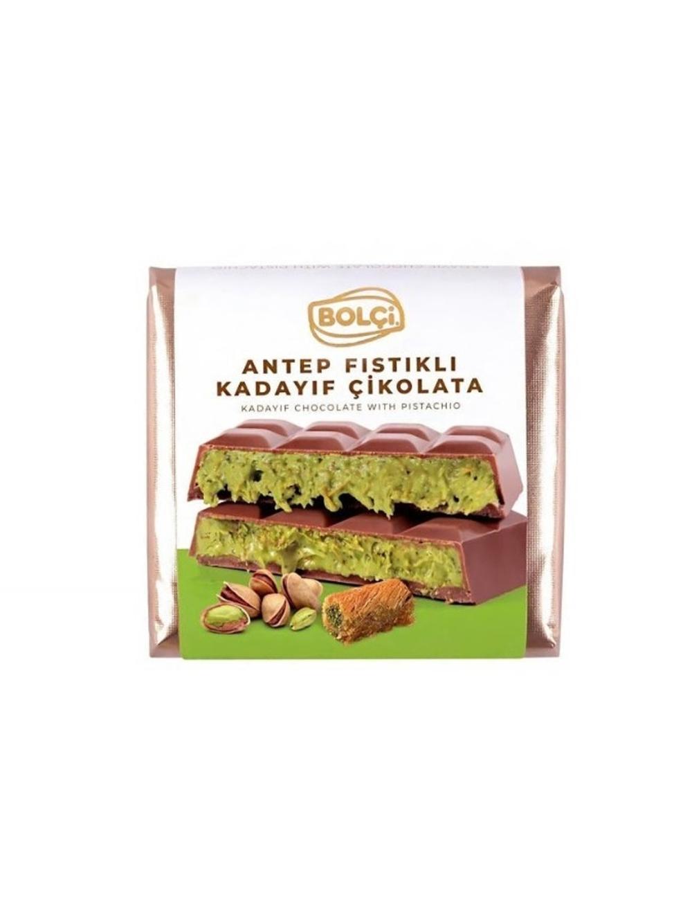 Шоколадный Bolci Dubai Chocolate Kadayif Chocolate With Pistachio 100 гр 1