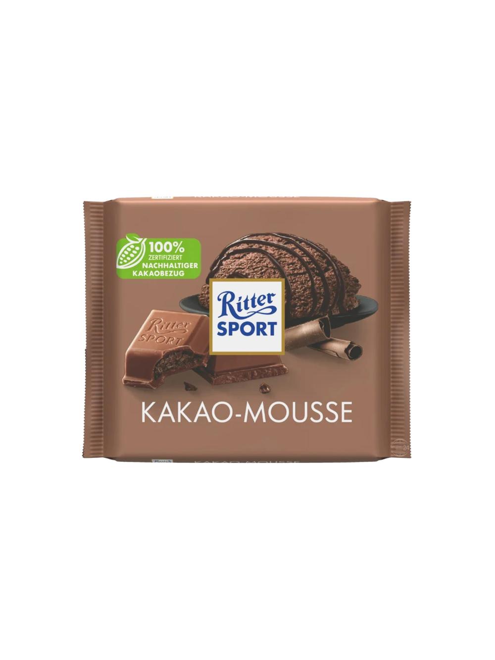 Шоколад молочный Ritter Sport с какао-муссом, 100 г, Минимальный заказ 1 упаковка, в упаковке 12 шт, Цена указана за единицу 1