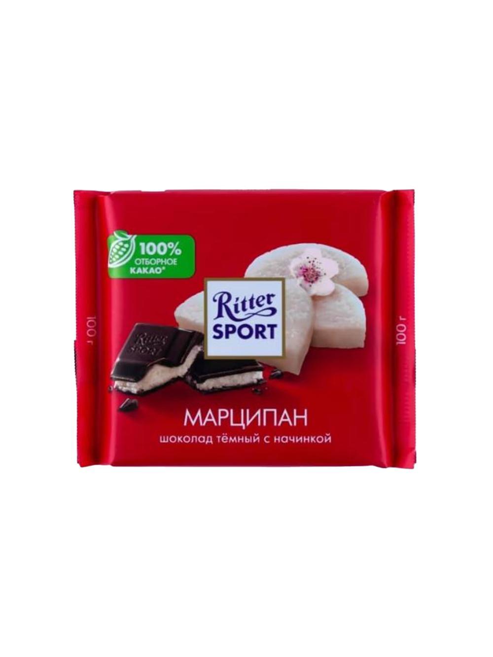 Ritter Sport Marzipan Shokolad, 100 g, Minimal buyurtma 1 ta paket, har bir paketda 12 dona, narxi bir birlik uchun. 1
