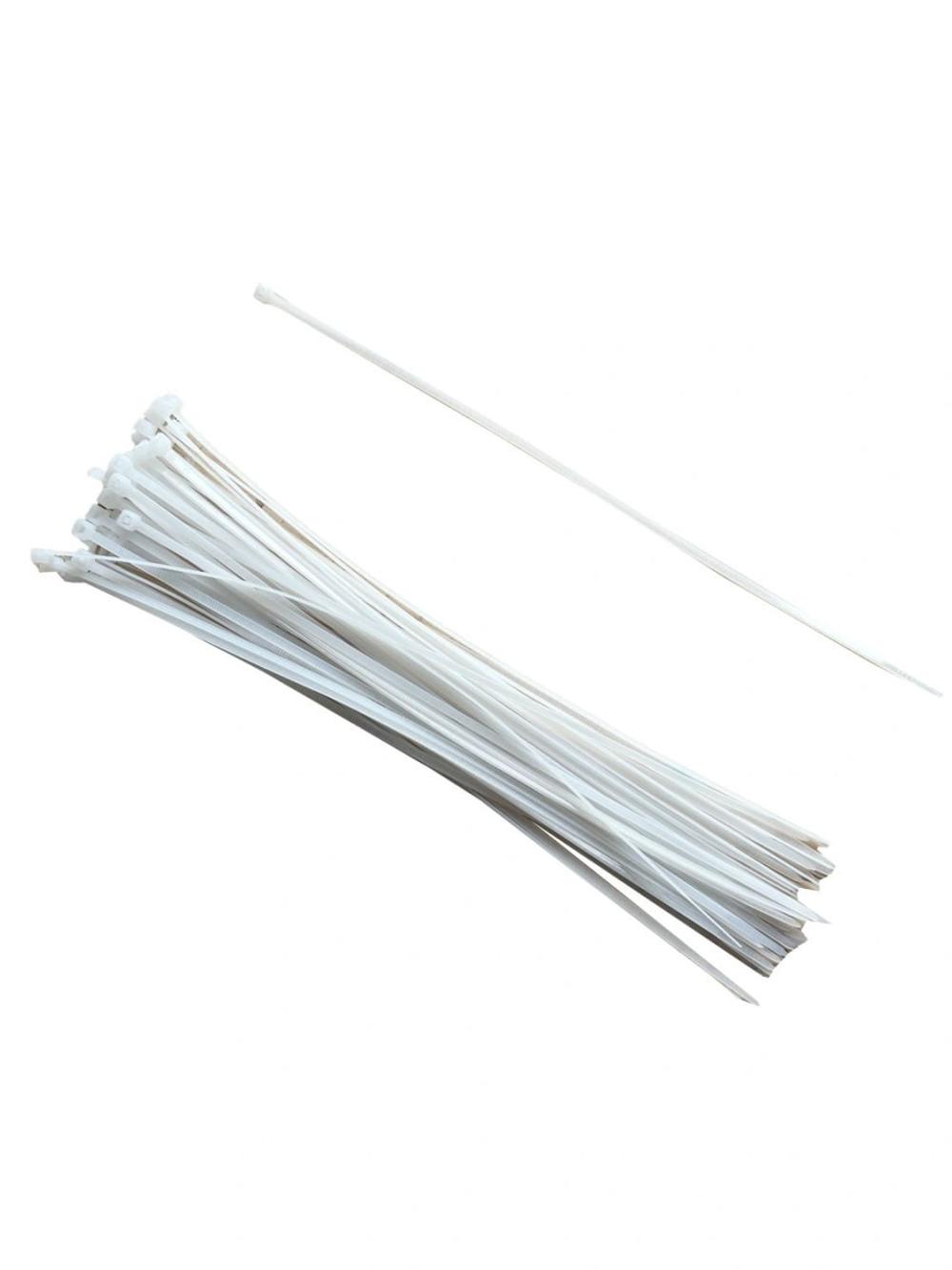 Qisqichlar, 100 x 3,6 mm, plastik, oq, 100 dona 1