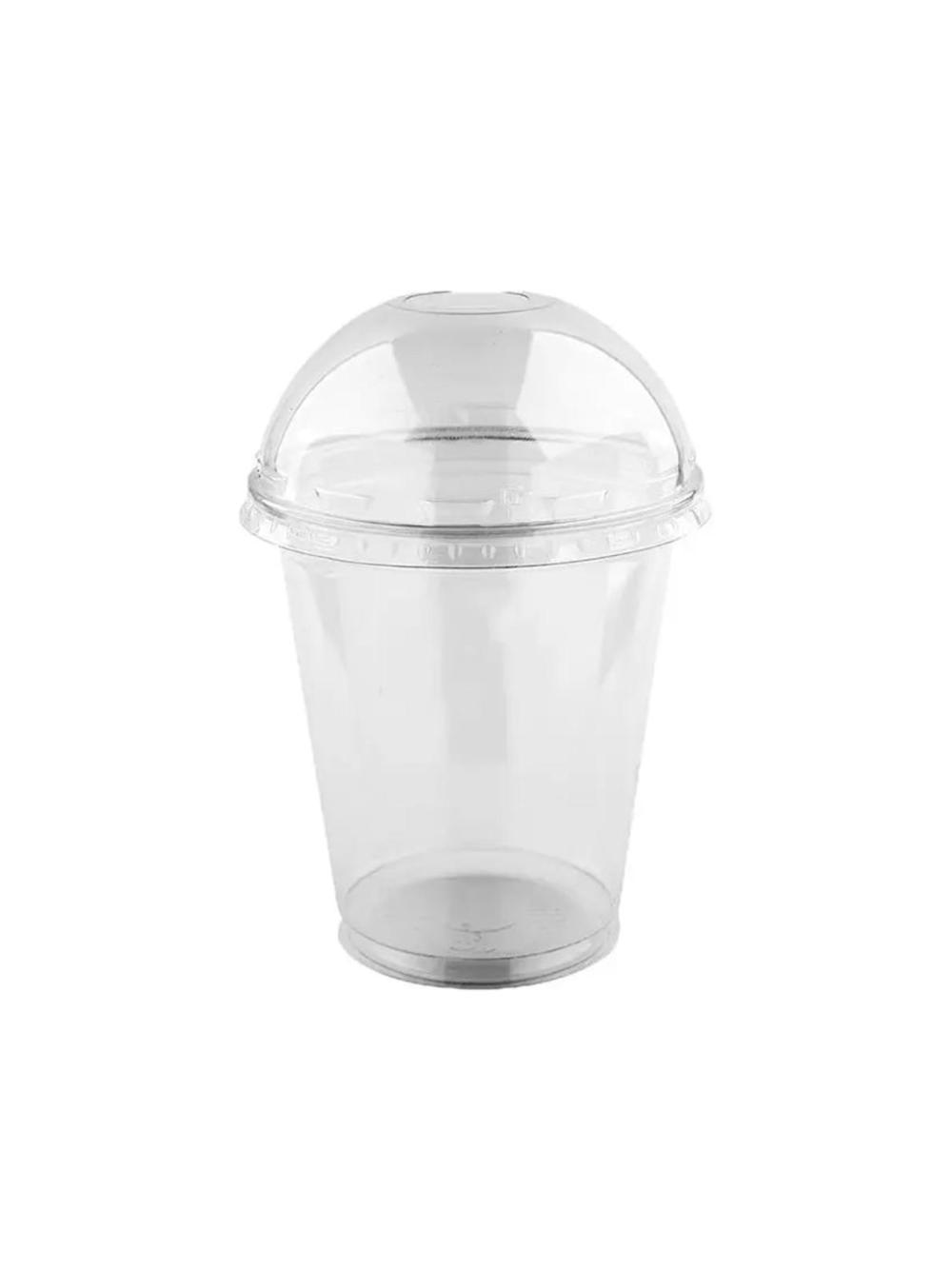 Gumbazsimon qopqoqli plastik stakan, 500 ml, 100 dona 1