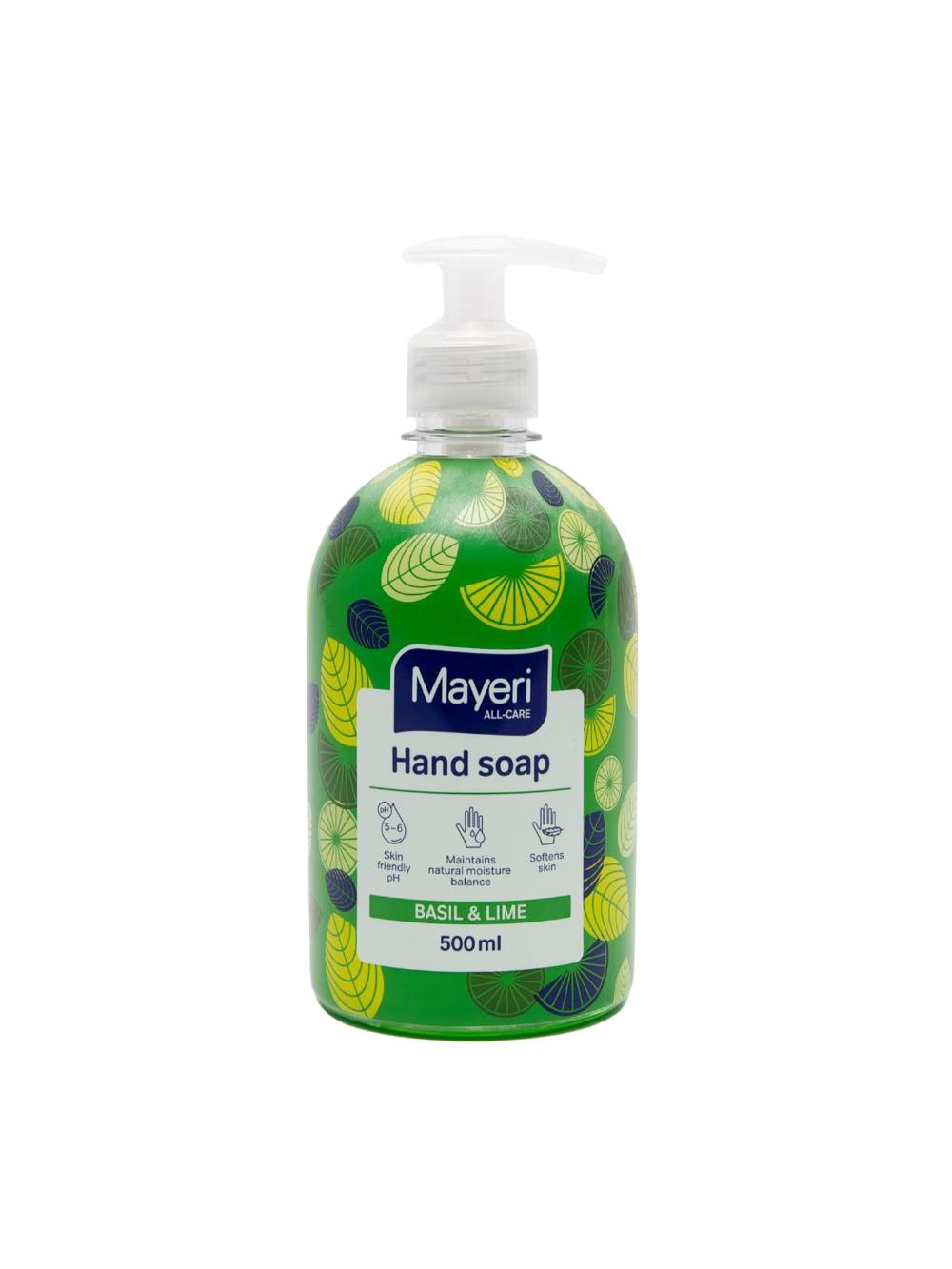MAYERI ALL-Care suyuq sovun Rayhon va laym, 500ml*12 dozator bilan, F571 1