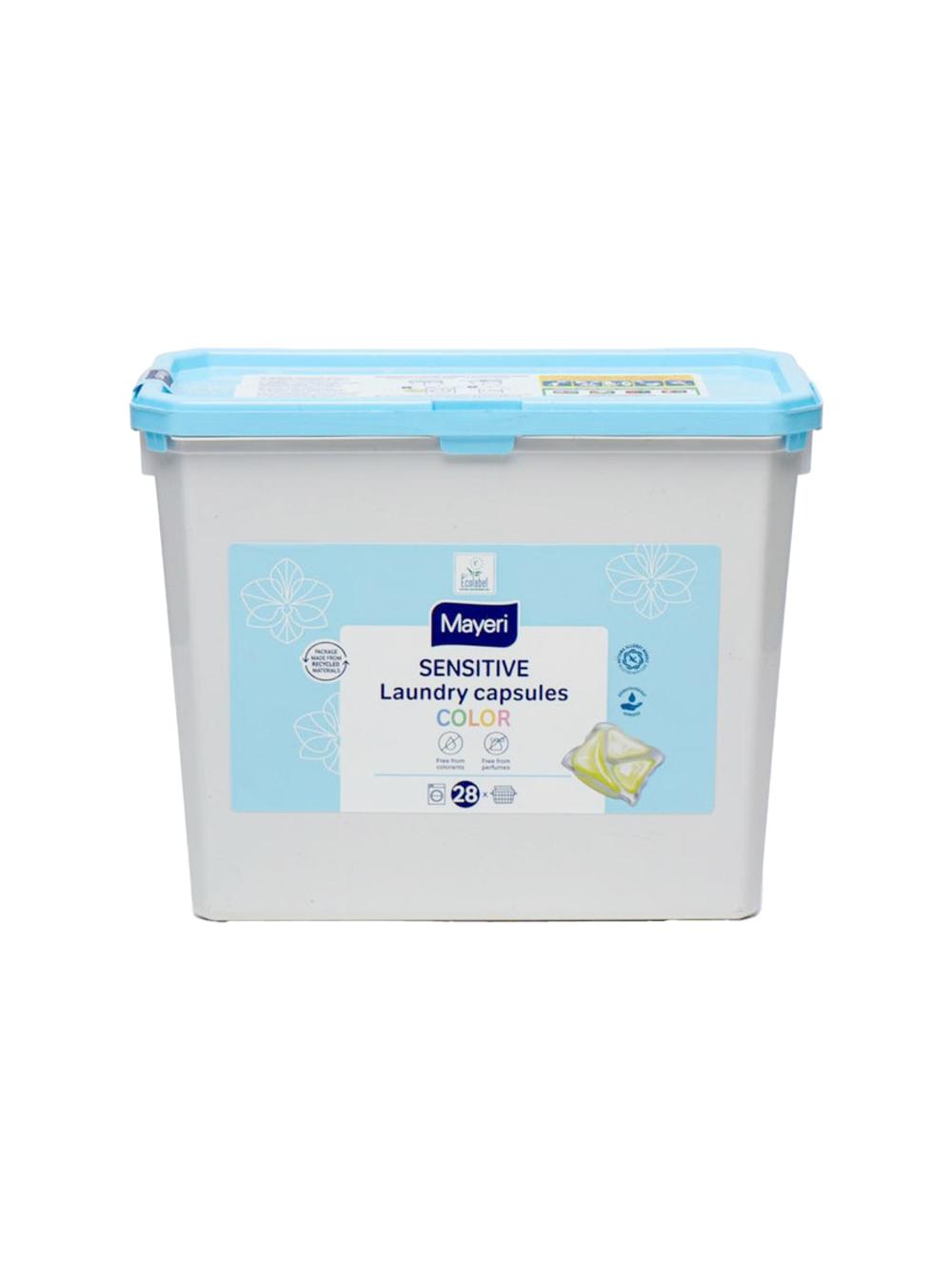 Капсулы для стирки белья  MAYERI Sensitive в коробке COLOR, 28шт*6, F5422 1