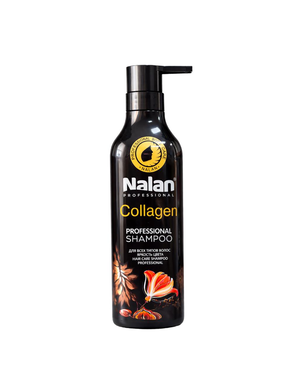 NALAN Collagen shampuni, 750 ml — narx 1 dona uchun ko‘rsatilgan (qadoqda 12 dona). 1
