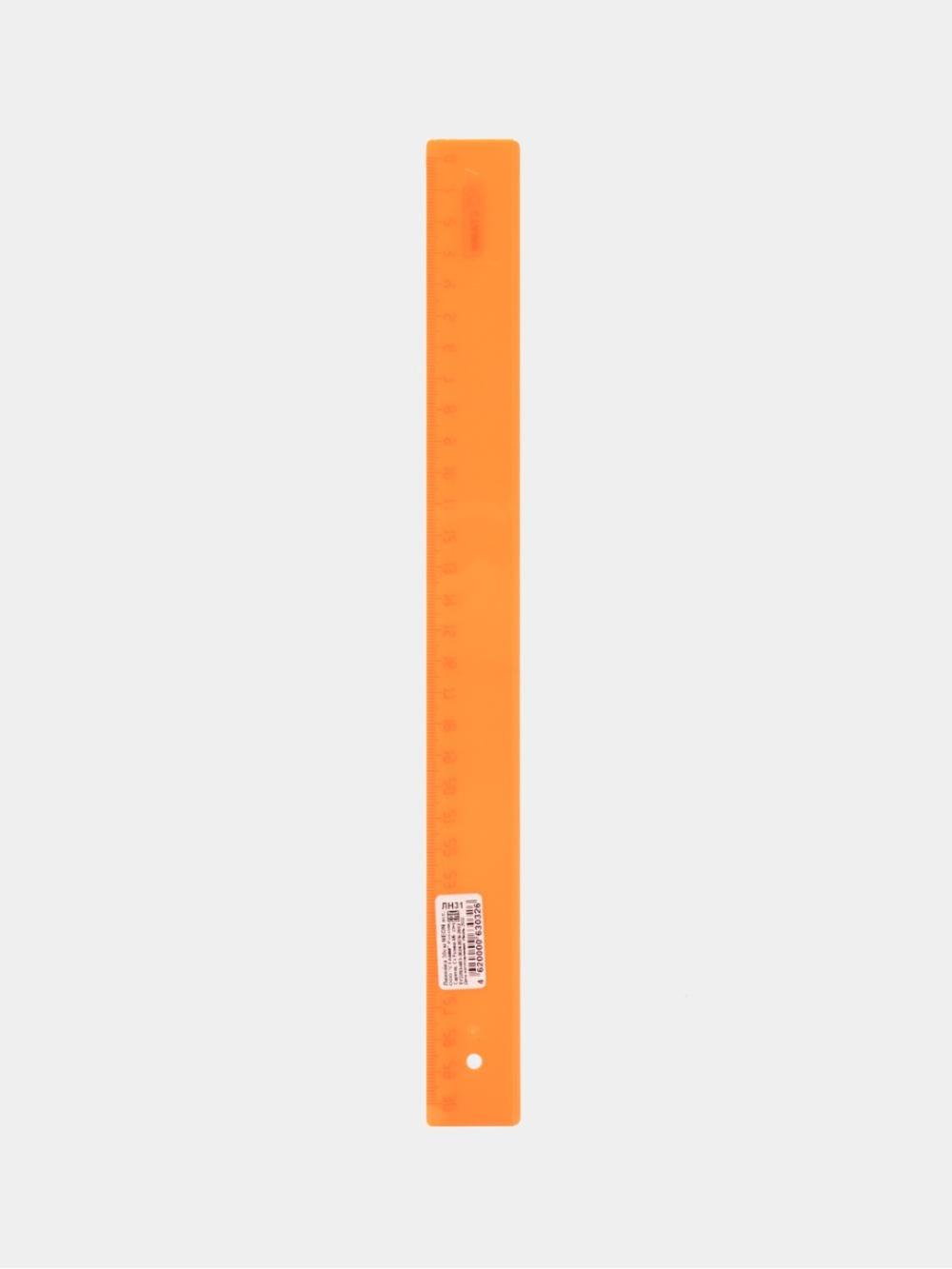 Lineyka 30sm Stamm "Neon", chap qo‘lliklar uchun, plastik, assorti, yevropodves LN38 2