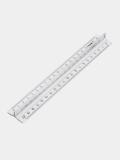 Lineyka 20sm Stamm, plastik, shaffof, rangsiz, ushlagichli LN19 2