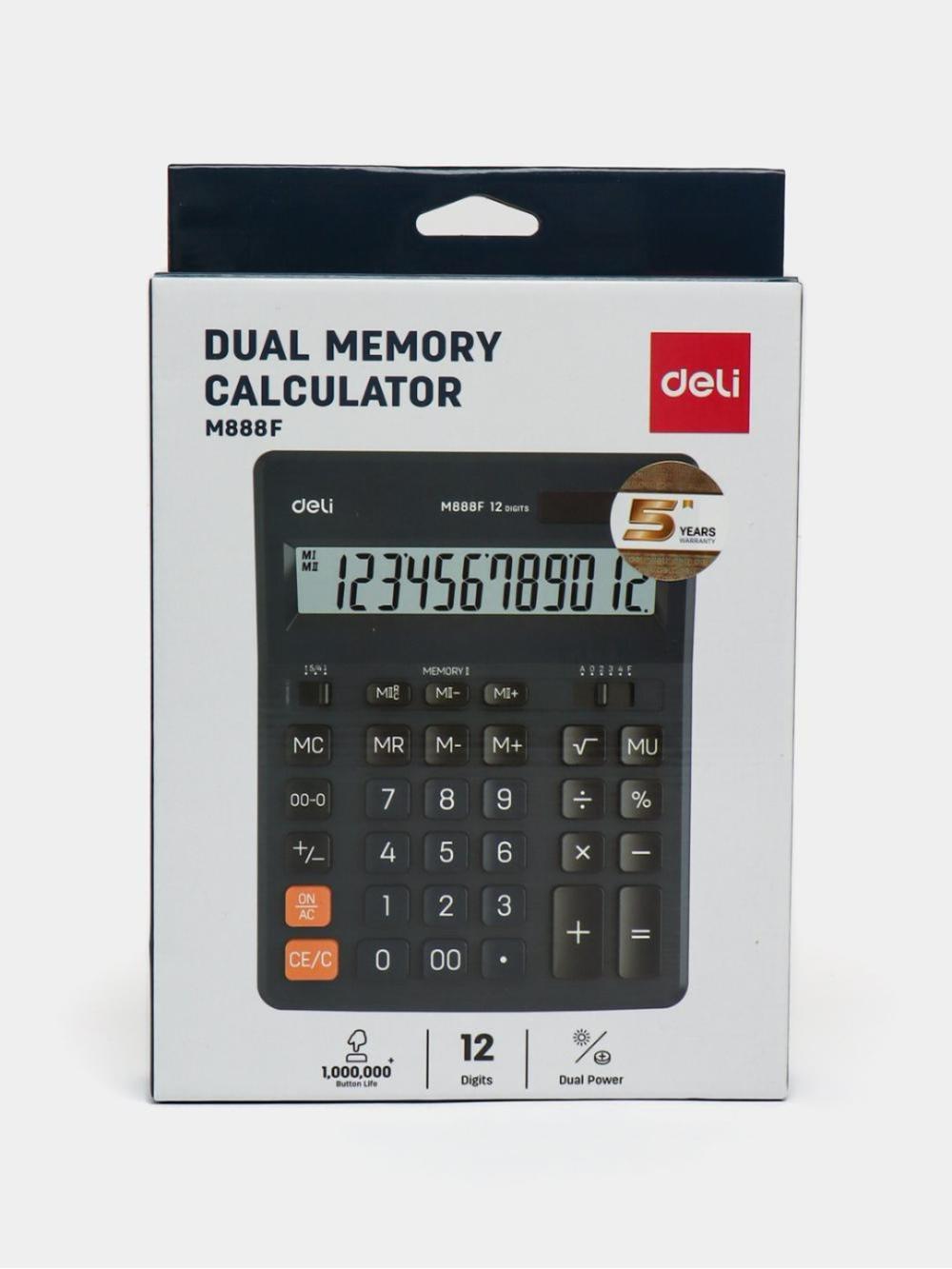 Kalkulyator 12 xonali. (ko‘k) M888 Deli 888-M-bl 2