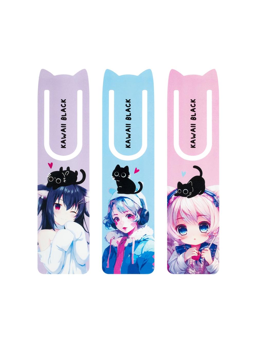 Закладка для книг,  47*188мм, MESHU "Kawaii", ассорти (9/1620) MS_59697. Минимальный заказ 1 упаковка в упаковке 9 шт. Цена указана за 1 упаковку 1