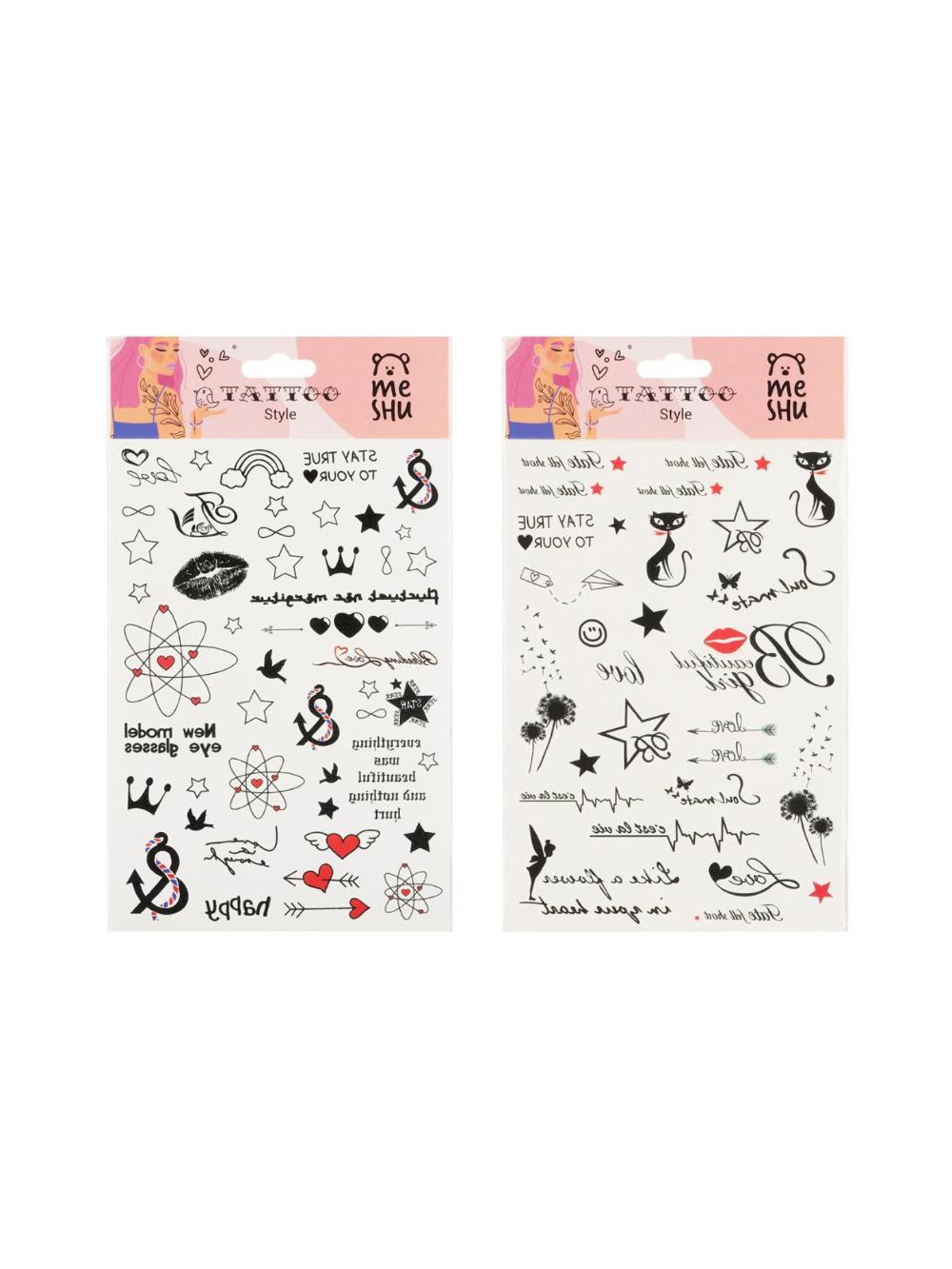 Tatu-stiker MESHU "Style", 23*13sm, alohida qadoq, yevropodves (6/720) MS_52666 1