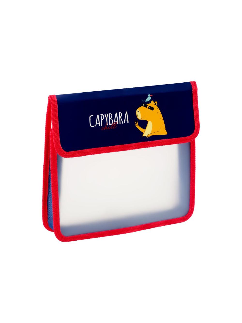 Daftarlar uchun papka, 1 bo'lmali, ArtSpace "Capybara", A5, plastik, yopishqoqli (1/36) ПТ-45_58182 1