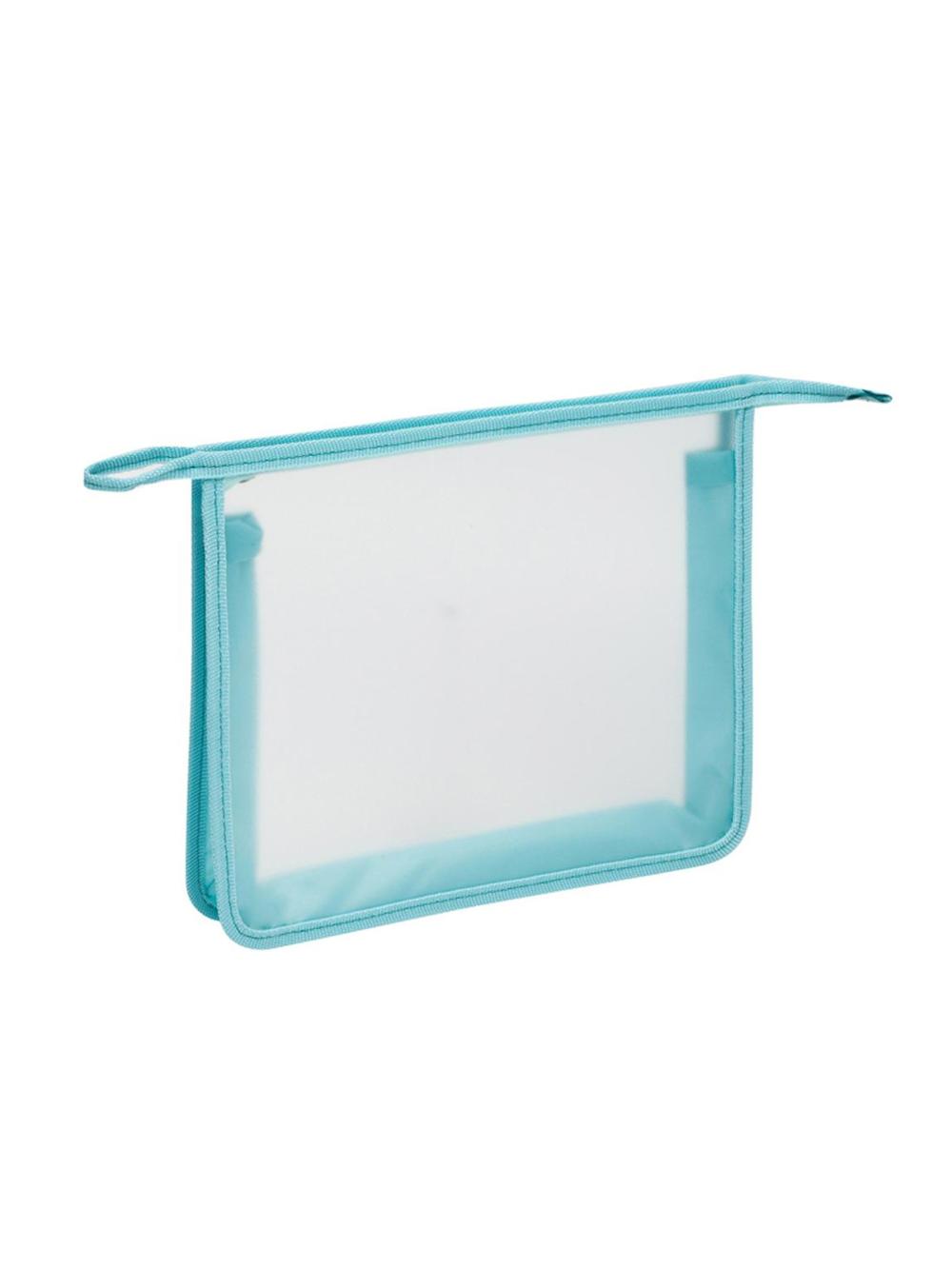 Daftarlar uchun papka, 1 bo'lmali A4 ArtSpace shaffof/firuza, plastik, zamokli (molniyali) (1/30) ПТ850_58234 1