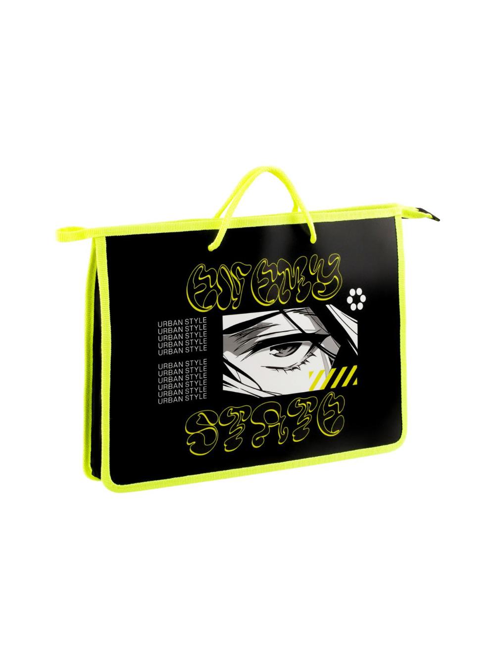 Tutqichli papka A4 ArtSpace "Dark", plastik, molniyali, 40mm (1/36) ПТ-15_60165 1