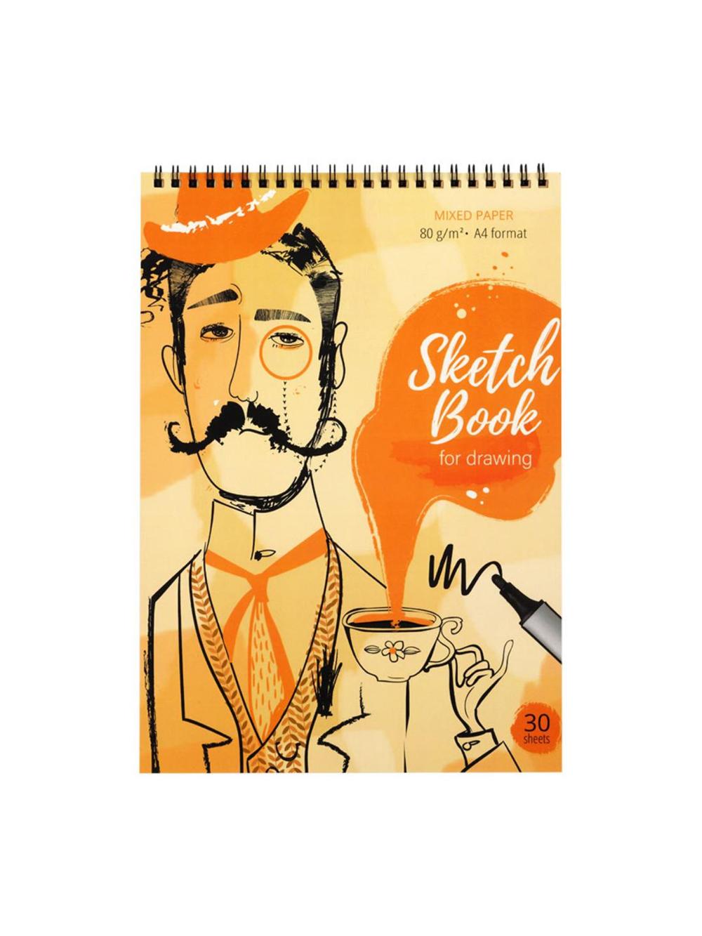 Sketchbuk 30v. A4 ArtSpace "Choy marosimi" grebenda, miks 3 blok (kraft+qora+pastel betj) (1/20) SkА430_38364 1