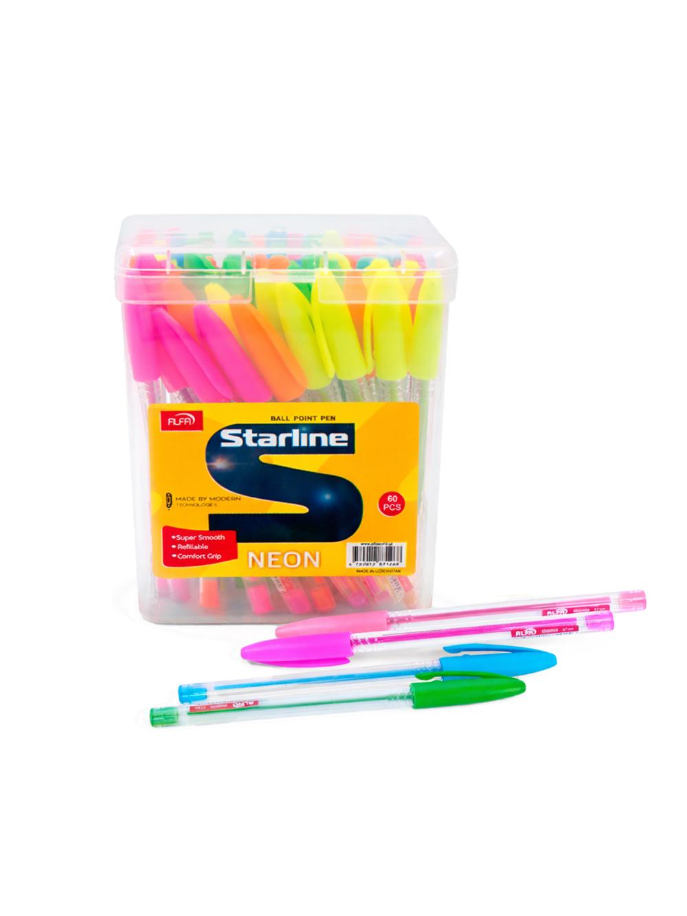 Шариковые ручки Starline Neon 1BP034 (60/960), Минимальный заказ 1 упаковка в упаковке 60 шт. Цена указана за 1 упаковку 1