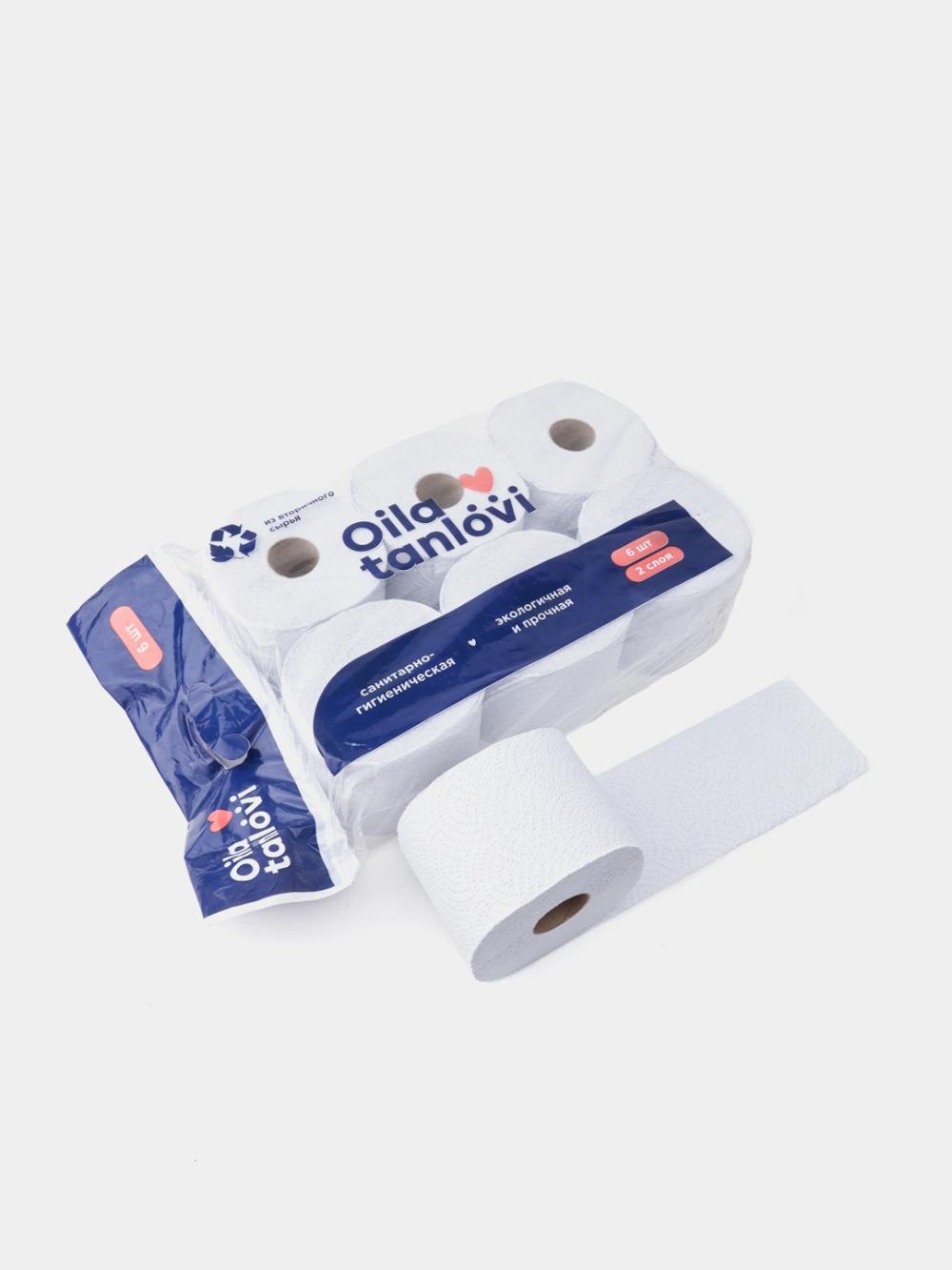 Sanitar-gigienik hojatxona qog'ozi Oila tanlovi, 2 qatlamli, 6 dona 4