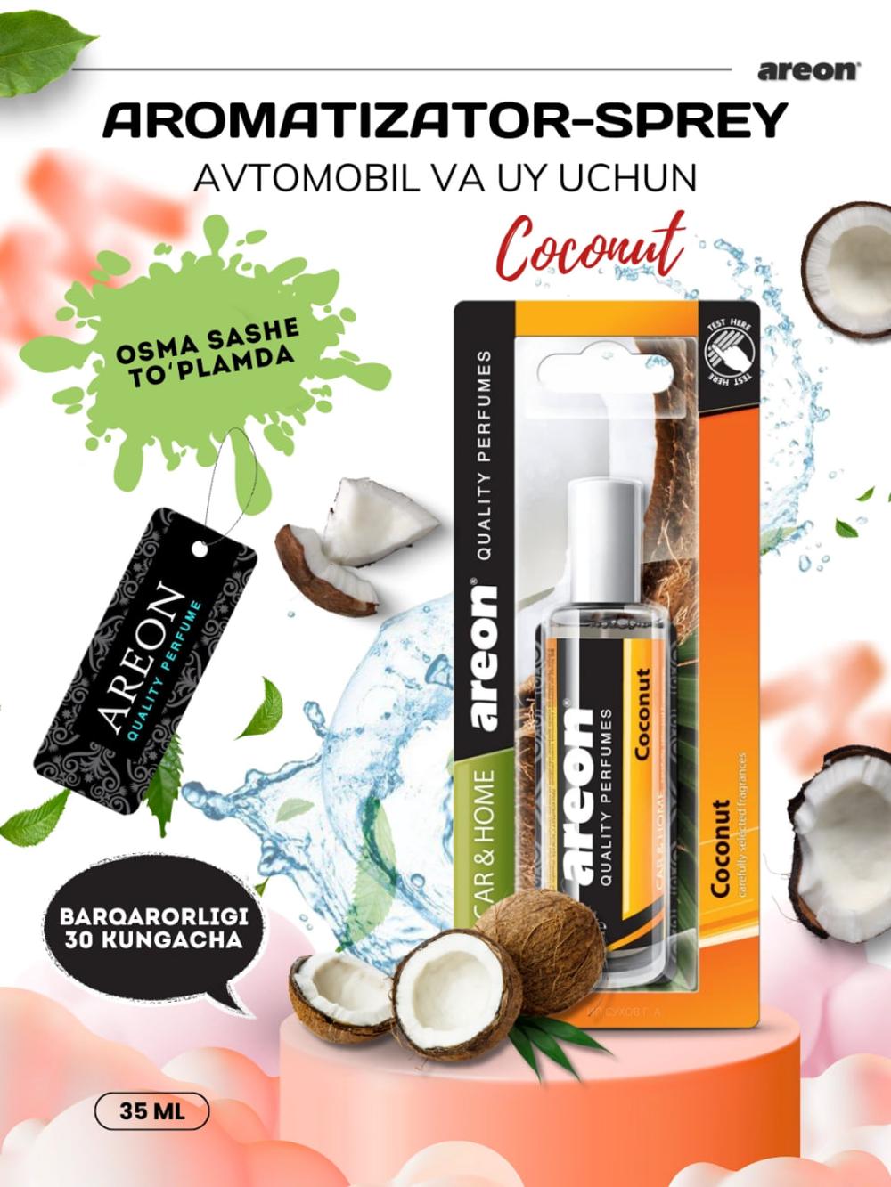 Avtomobil aromatizator Areon Perfumes 35 ml, mashina va uy uchun parfyum, havo yangilagich 2