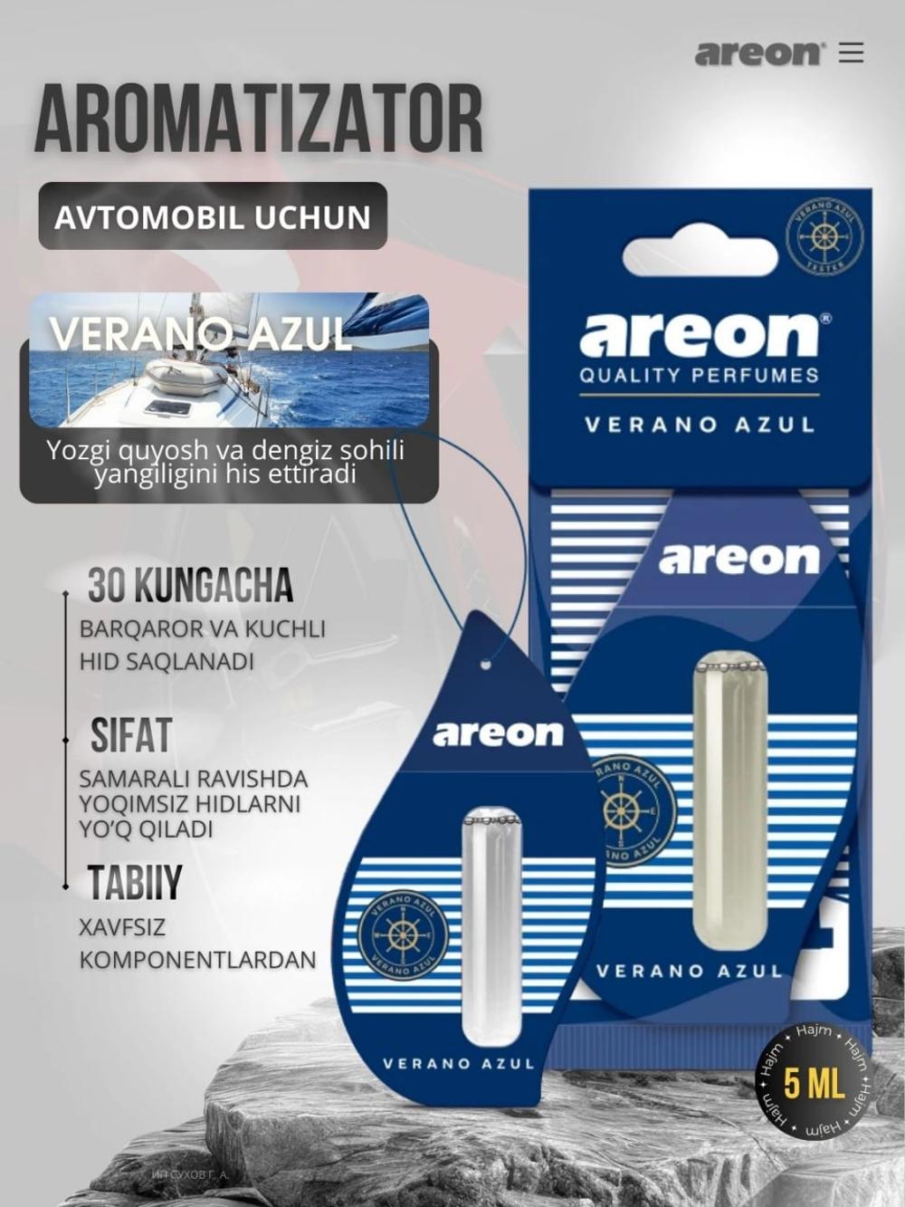 Avtomobil xushbo'ylantiruvchi Areon Lux Sport Liquid, 5 ml 2