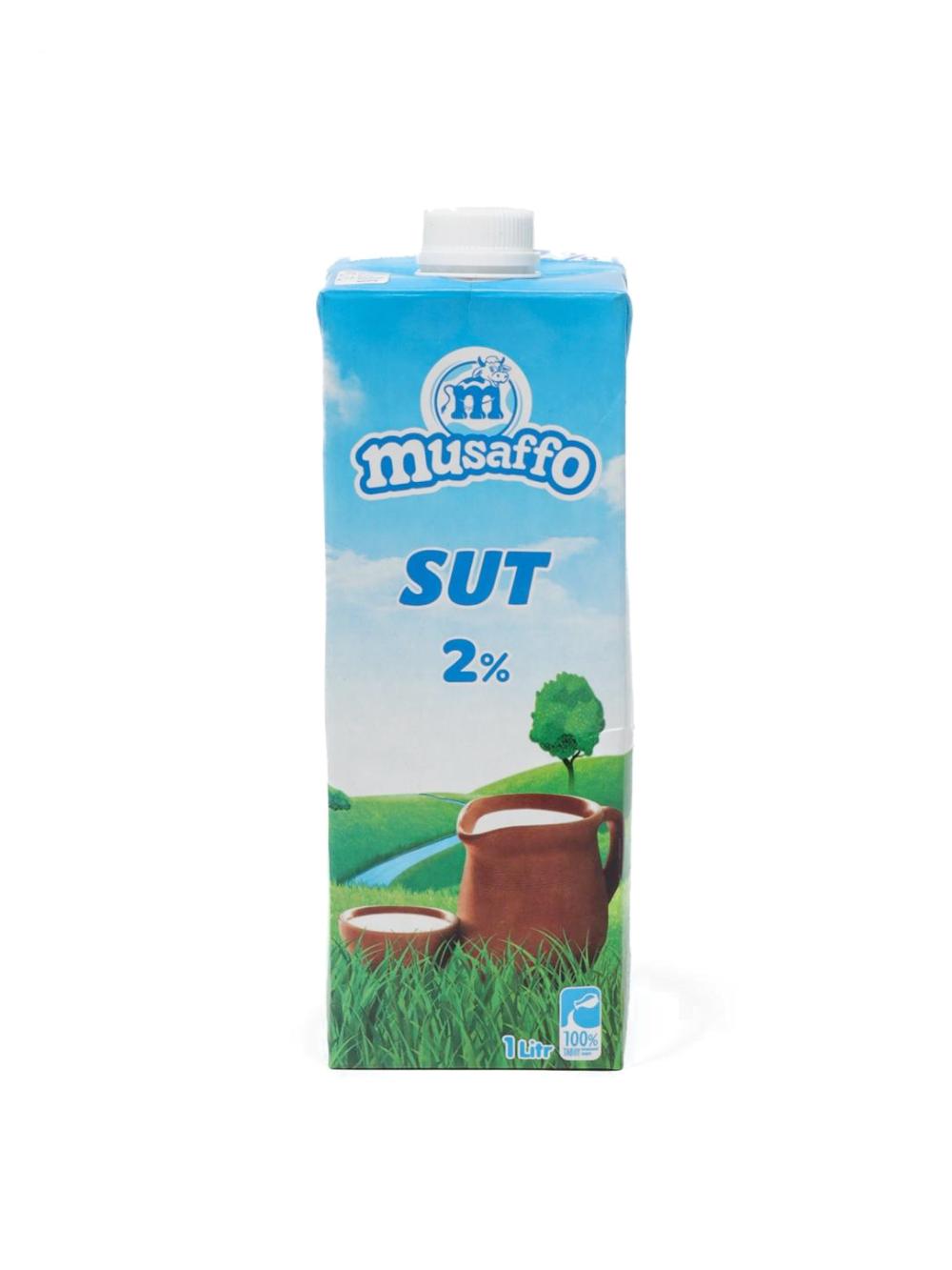 Молоко стерилизованное Musaffo 2%, 1 л Минимальный заказ 1 блок, в блоке 12 шт 2