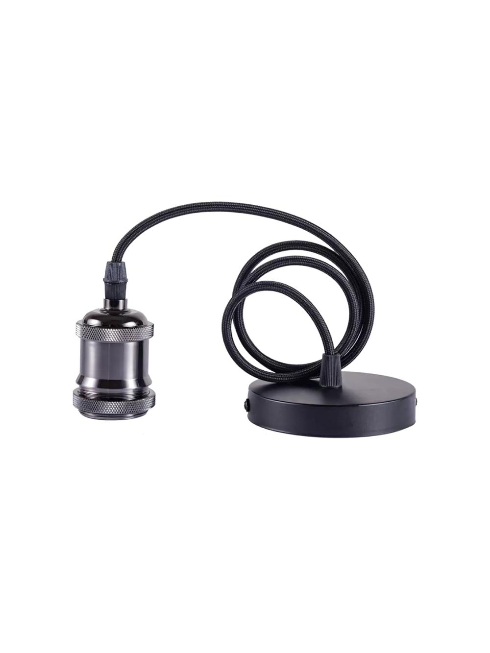 Patron, lampa patroni, E27, LOFT uslubidagi dekorativ osma, 1 m kabel bilan 1
