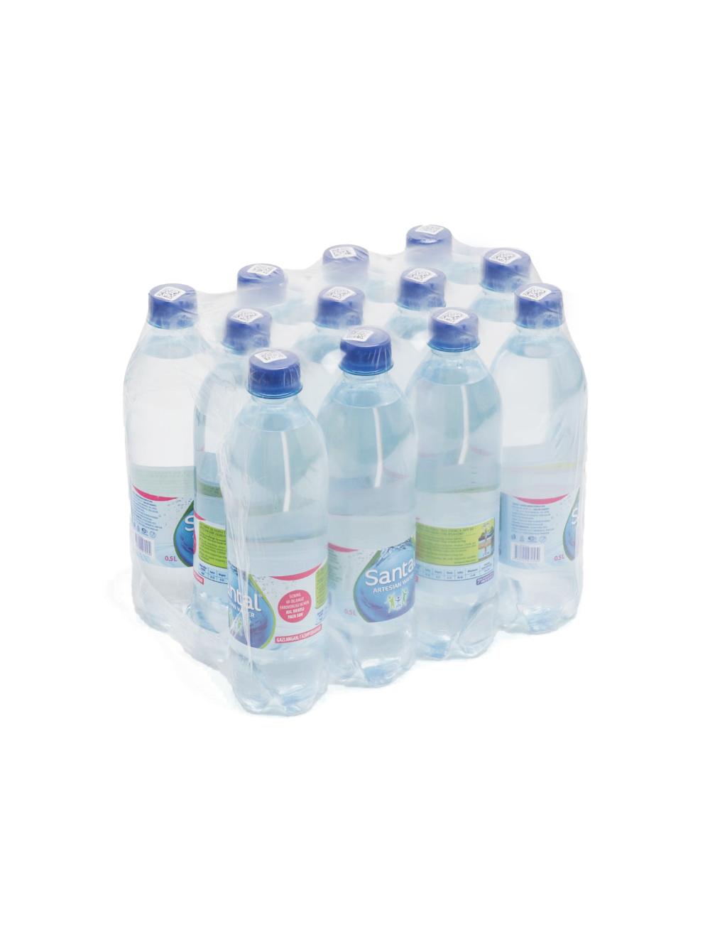Santal gazlangan suv 0,5 l, minimal buyurtma 1 blok, blokda 12 dona,  narxi 1 blok uchun 1
