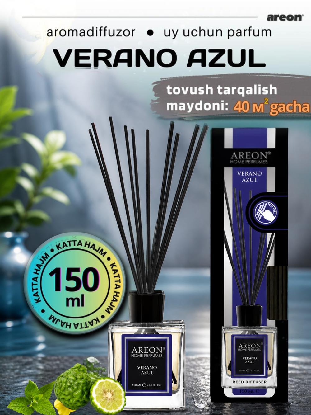 Uy uchun xushbo'y hid aromatizator diffuzor Areon, 150 ml 2