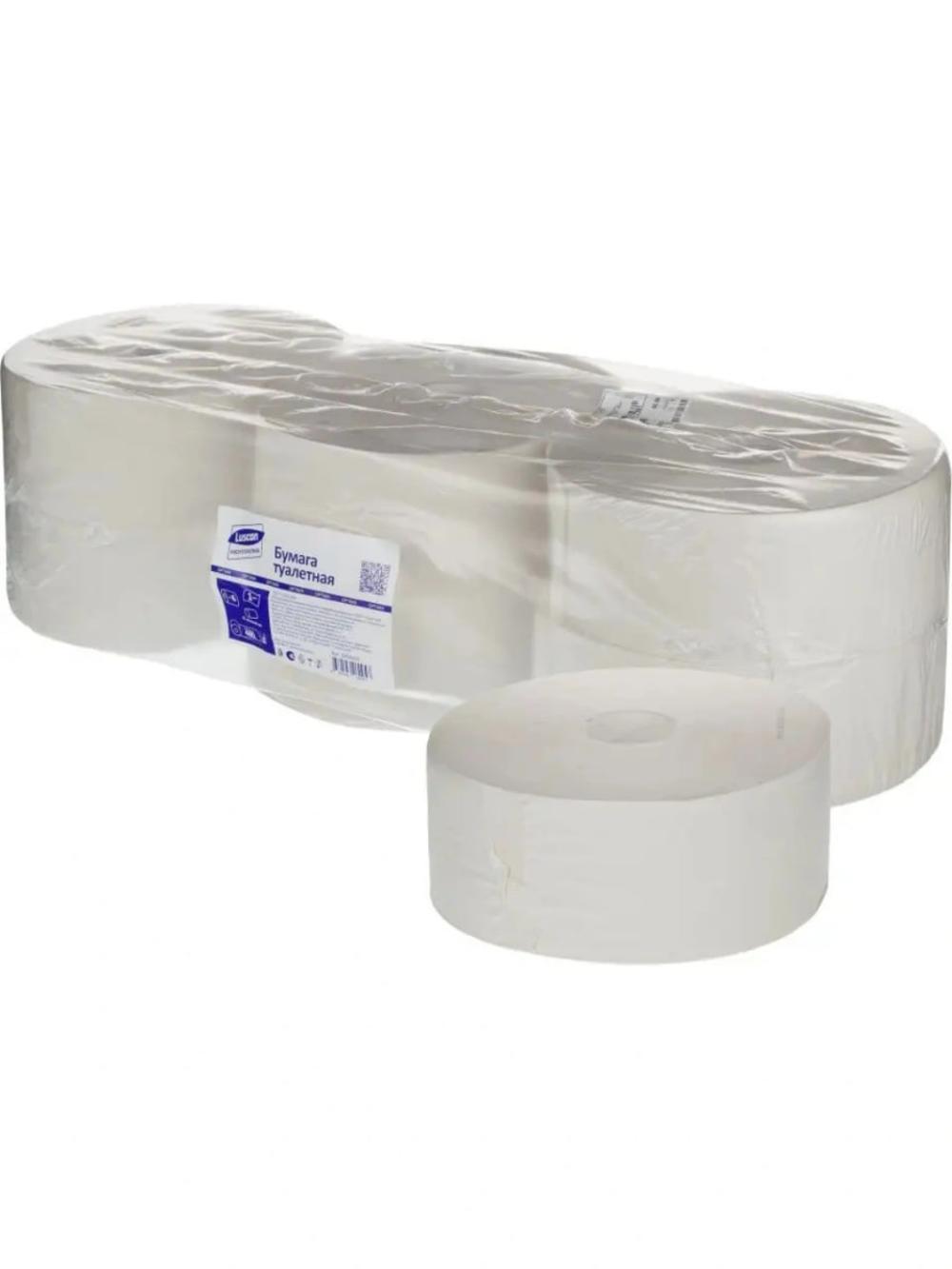 Dispenserlar uchun hojatxona qogozi, 1 qatlamli, 6 rulon, har biri 480 metr, Luscan 2