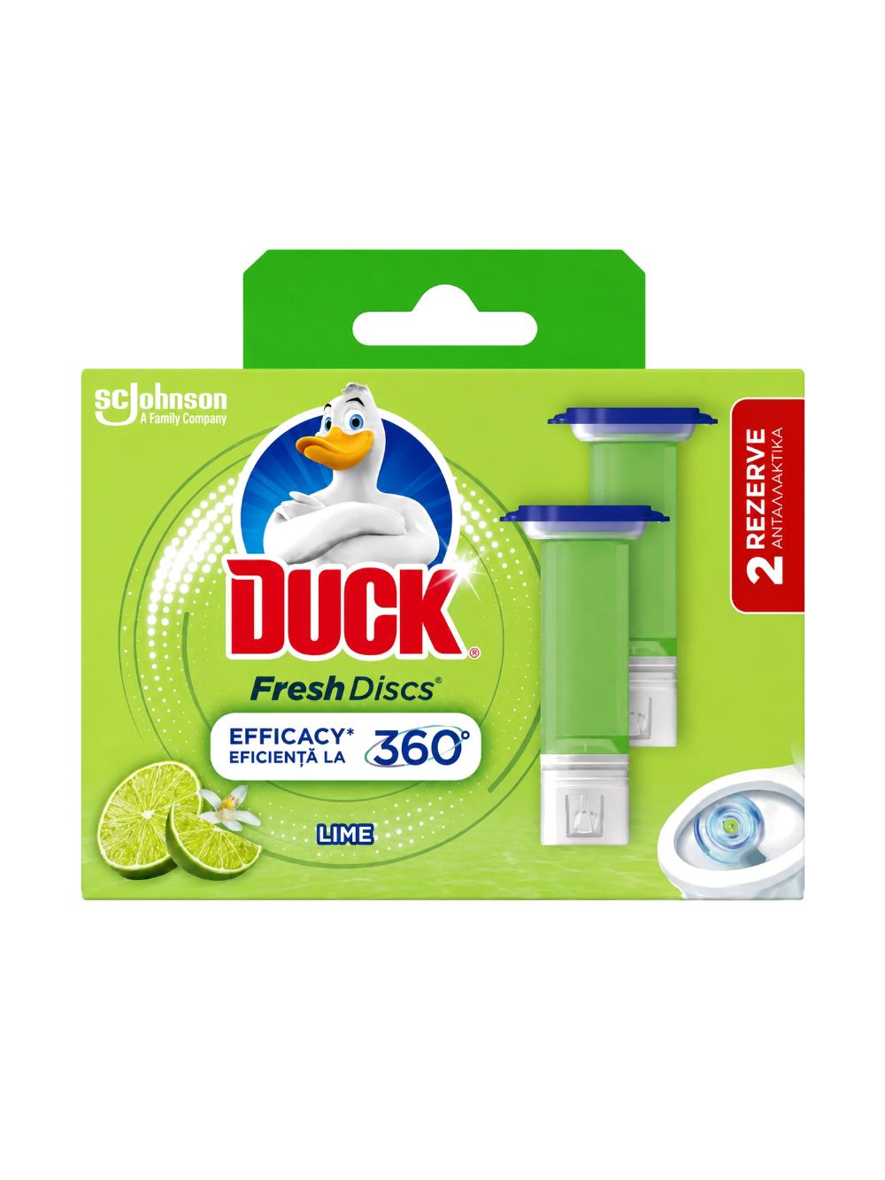 Гелевый диск для унитаза ''DUCK'', Запаска Лайм, 36 мл 1