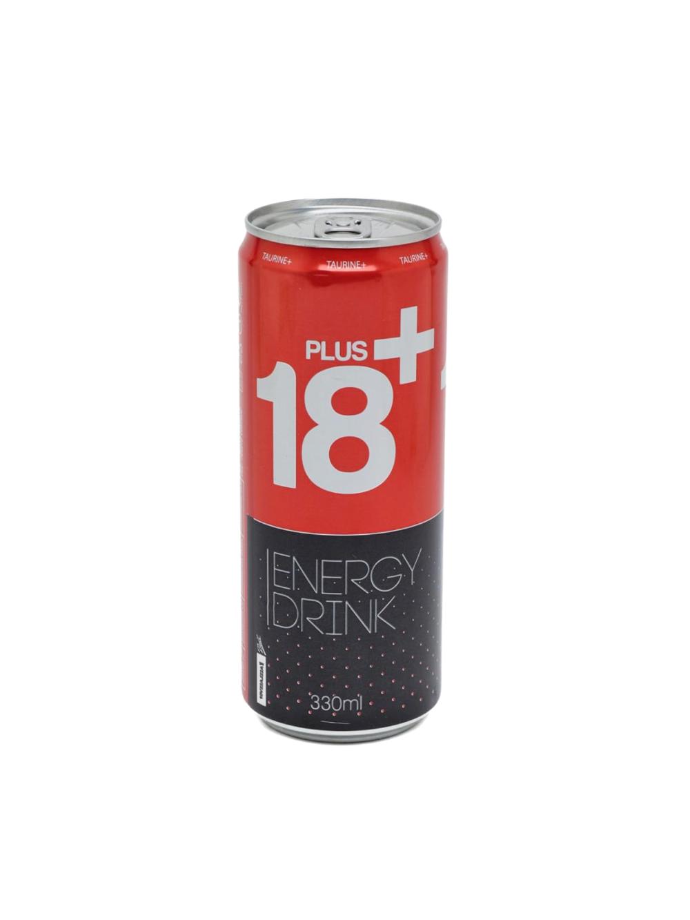 Energetik ichimlik Plus 18+, 330 ml, Qadoqda 12 dona,  narxi bir qadoq uchun ko‘rsatilgan 2