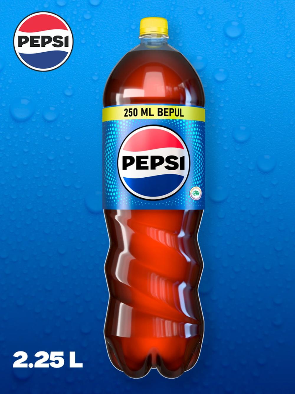 Gazlangan ichimlik "PEPSI", 2.25l, qadoqda 6 dona, narxi bir qadoq uchun ko‘rsatilgan 2