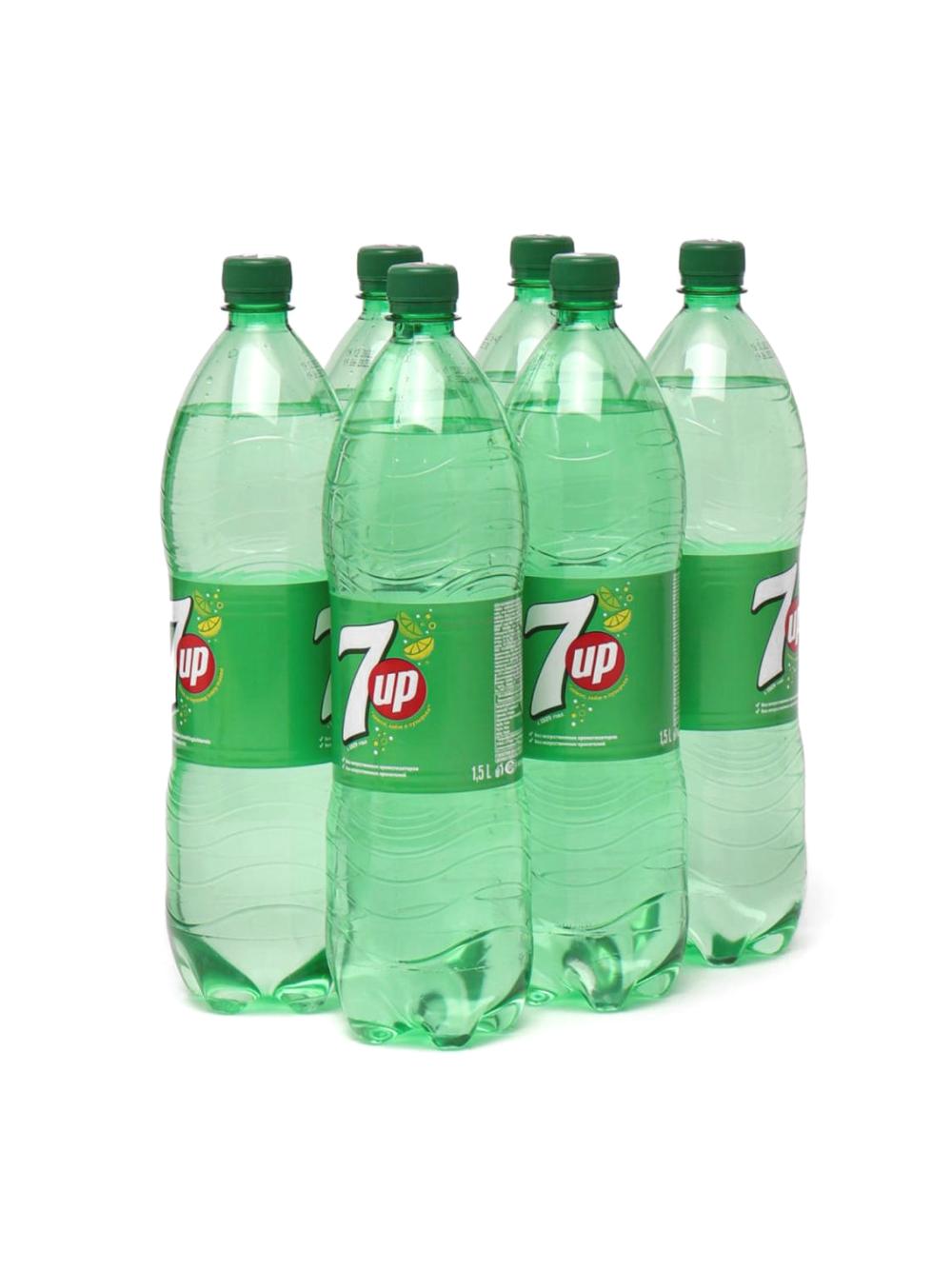 Gazlangan ichimlik "7-UP", 1.5L, qadoqda 6 dona, narxi bir qadoq uchun ko‘rsatilgan 1