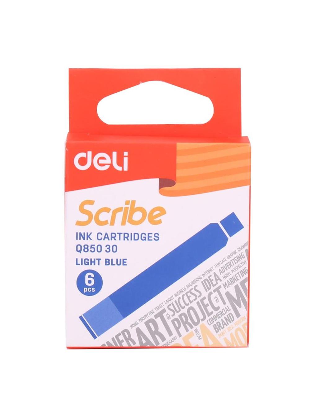 Картриджи с чернилами  6 штук, (голубые) Deli  D-85030-EQ 1
