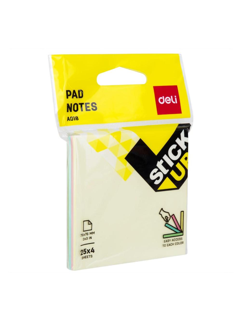 Yopishqoq qog'oz EasyPad 76x76 (4 rang) Deli D-01802-EA 1