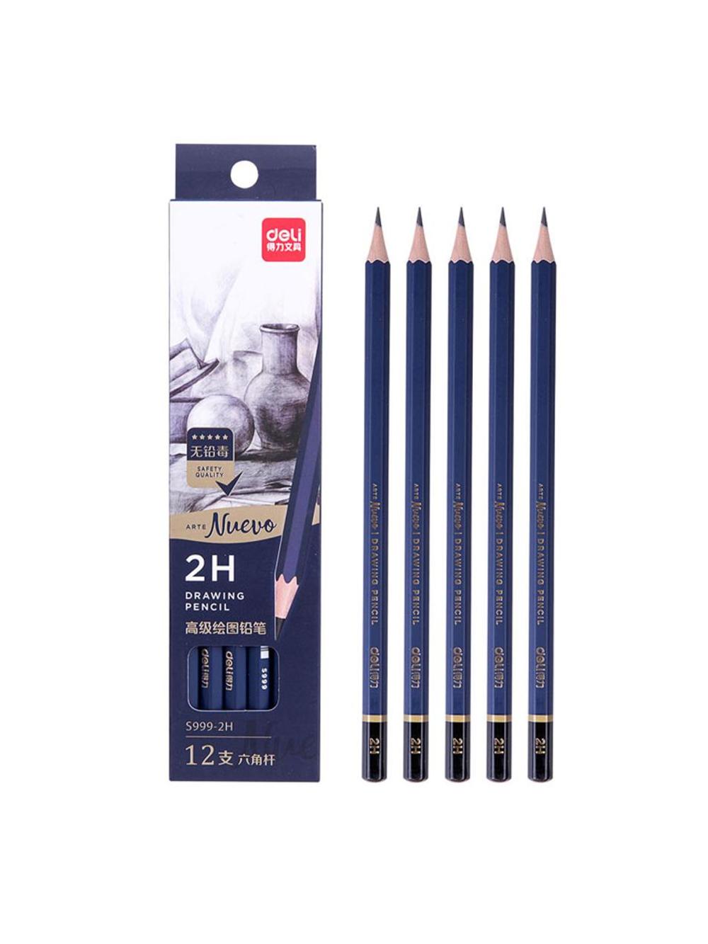 Карандаш Nuevo 2H Deli D-999S-2H 1