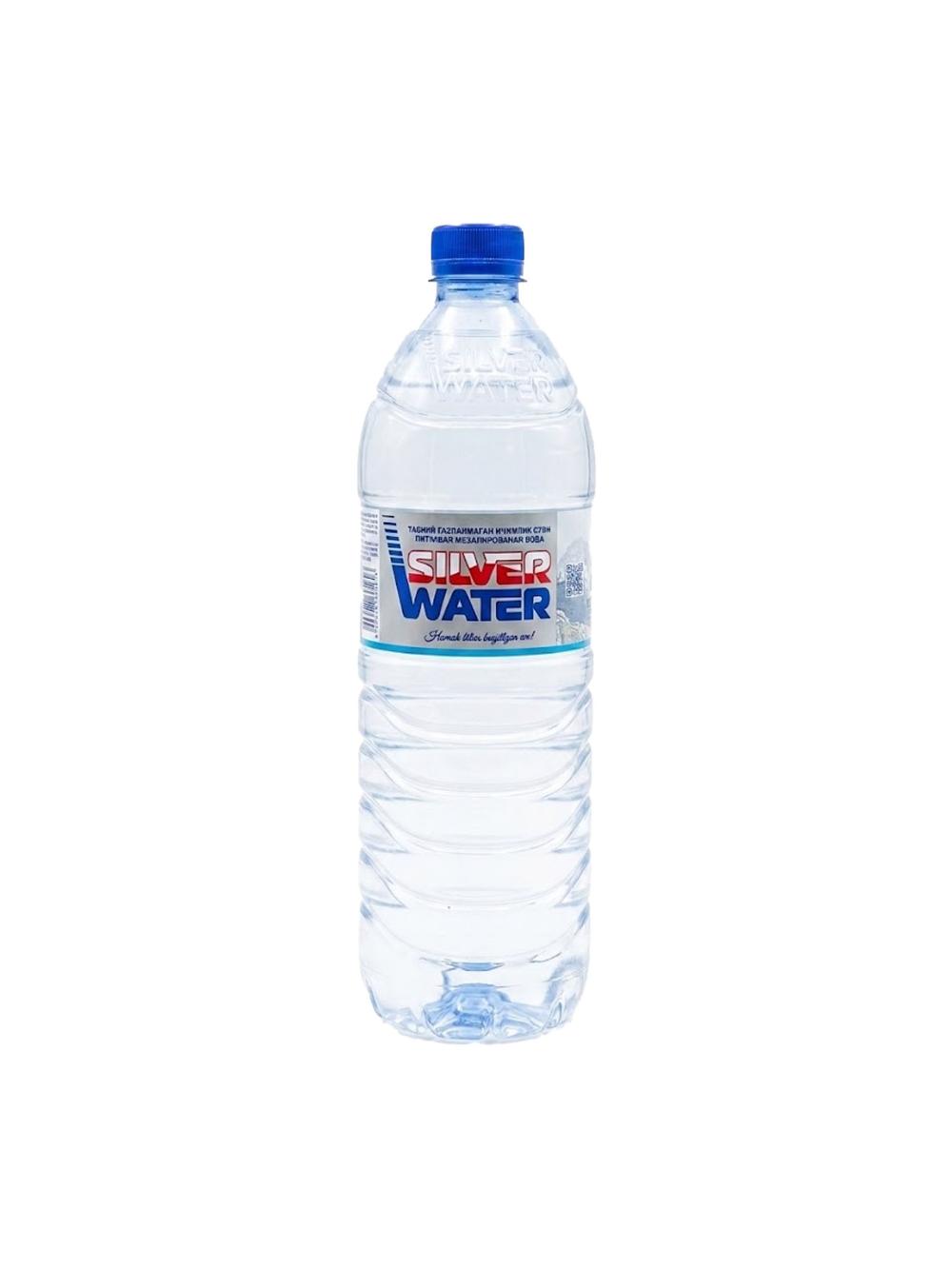 SilverWater mineral suvi 1L gazsiz, qadoqda 8 dona, narxi bir qadoq uchun ko‘rsatilgan 2