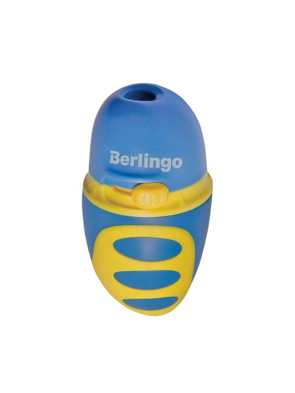 Berlingo "Riddle" plastik o'tkirlagich 1 teshik, konteyner, qalam o'tkirlash regulyatori bilan, turli xil BBp_15014 1