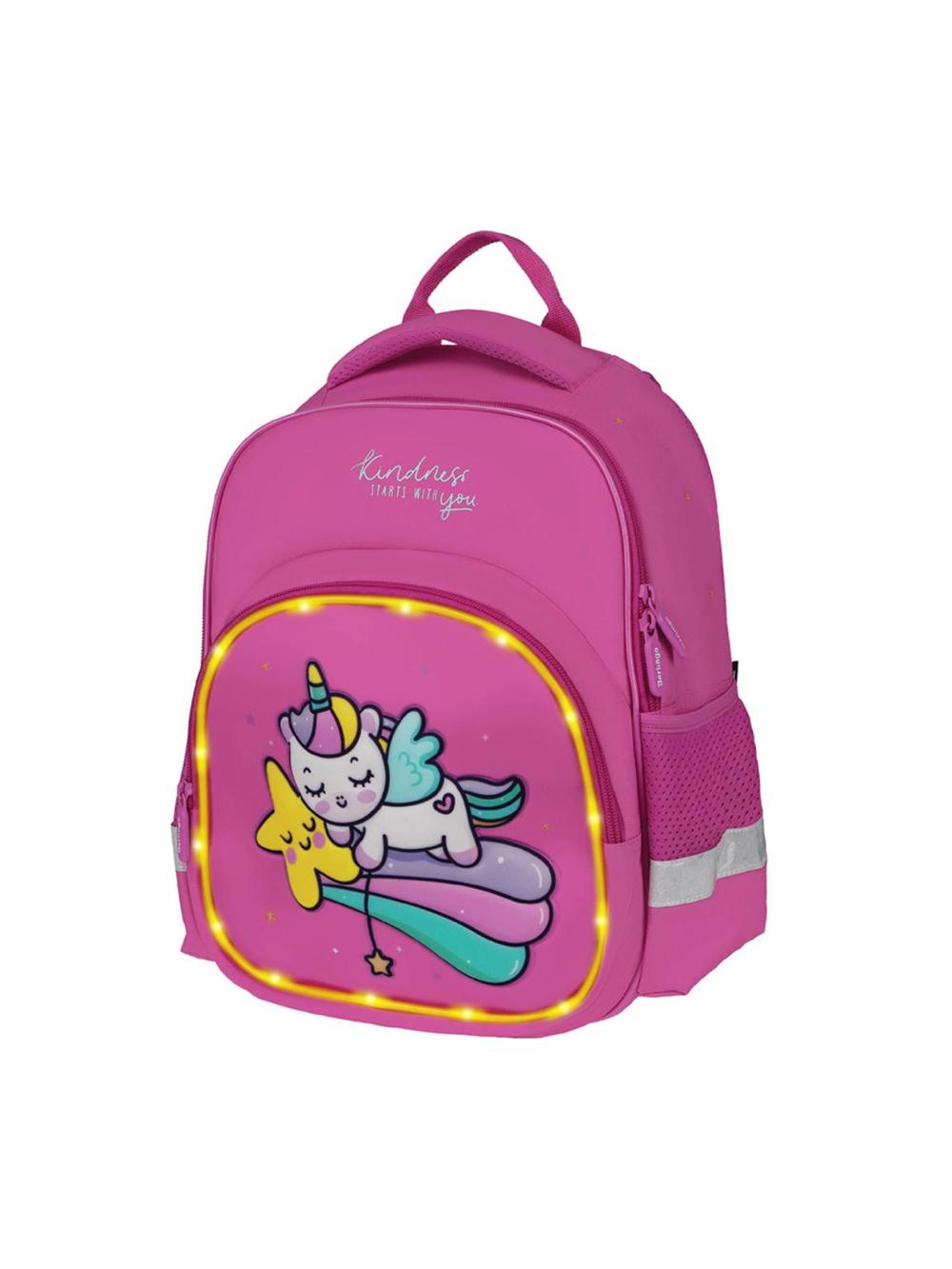 Рюкзак Kids "Unistar" 36*27*12см, 1 отделение, 2 кармана, эргономичная спинка, LED кант Berlingo RU08080 1