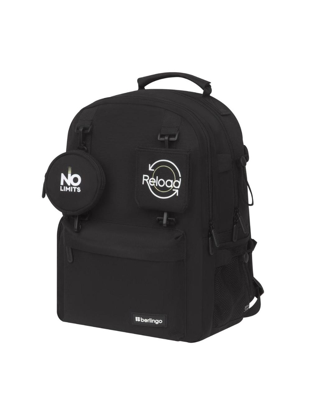 Рюкзак Berlingo Urban "Black ink" 41*29*13см, 2 отделения, 7 карманов, уплотненная спинка RU-U1-1051 1