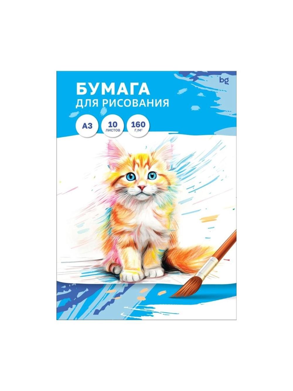 Папка для рисования А3, 10л., BG, 160г/м2 Пр10А3_58060 1