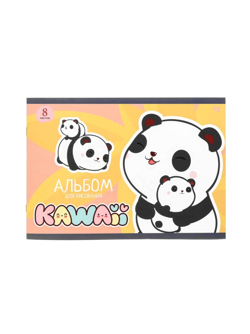 Альбом для рисования  "Kawaii" 08л., А4, на скрепке BG АР4ск8_10946 1