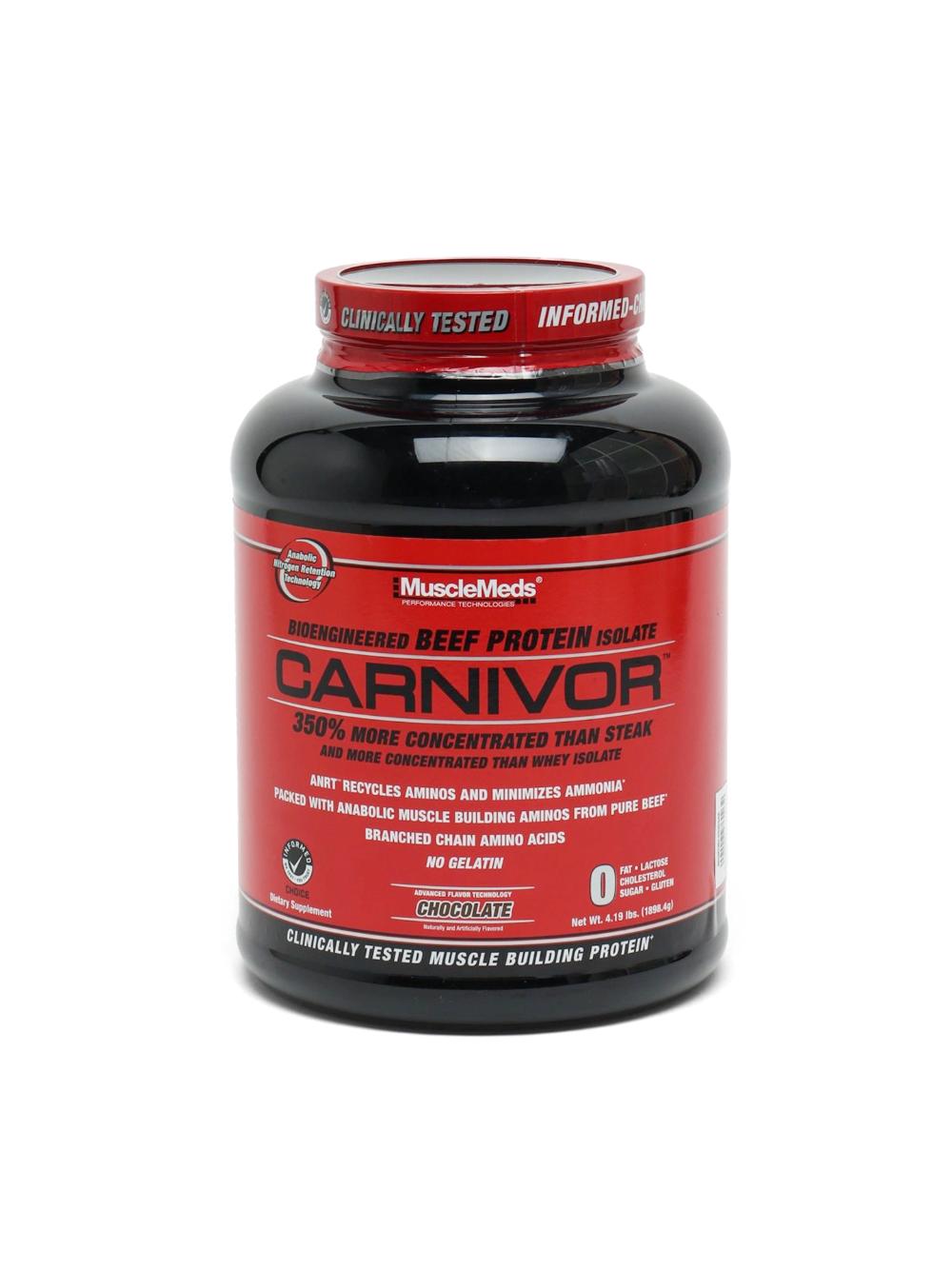 Протеин Carnivor Protein MuscleMeds, изолят говяжьего протеина, 56 порций для мышечного роста, вкус шоколад 103819700091 1