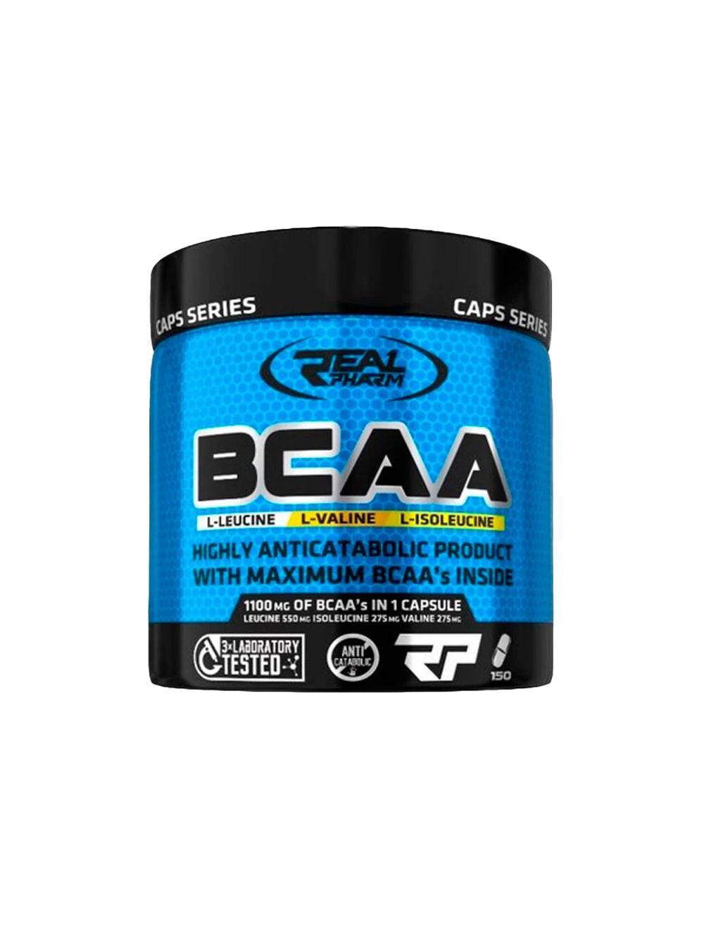 BCAA 1100 mg Real Pharm 150 kapsula – mushak o‘sishi va tiklanish 1